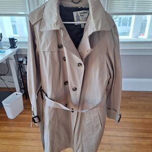 London Fog Beige Trench Coat with Belt